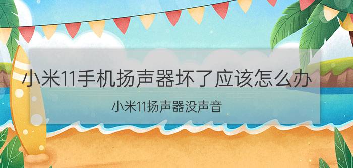 小米11手机扬声器坏了应该怎么办 小米11扬声器没声音？